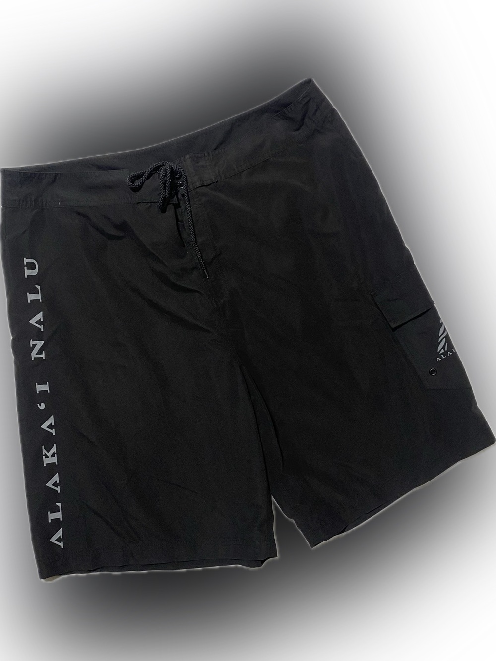 Black Drawstring Swim trunks Shorts